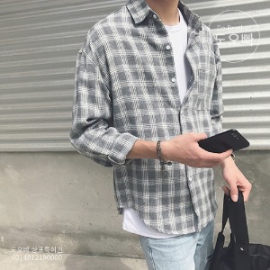 다이롱 남성 루즈핏 체크셔츠