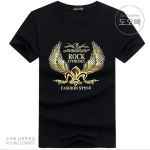 ROCK 남성 캐주얼 티셔츠 반팔셔츠