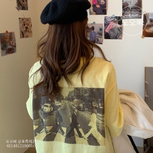 레논비 여성 반팔티 레터링 오버핏 티셔츠 프린팅