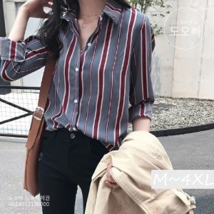 XOV 여성 긴소매 셔츠 빅사이즈 4XL 얇은 여자셔츠