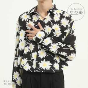 블랙팝 남성 셔츠 꽃무늬 남방