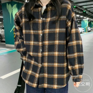 캐치미 여성 체크 셔츠 남방 긴소매