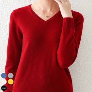 비비니 여성 스웨터 브이넥 티셔츠