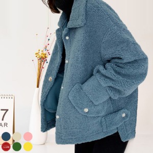 보글보글 여성 뽀글이 양털 자켓 오버핏 부클 숏 코트